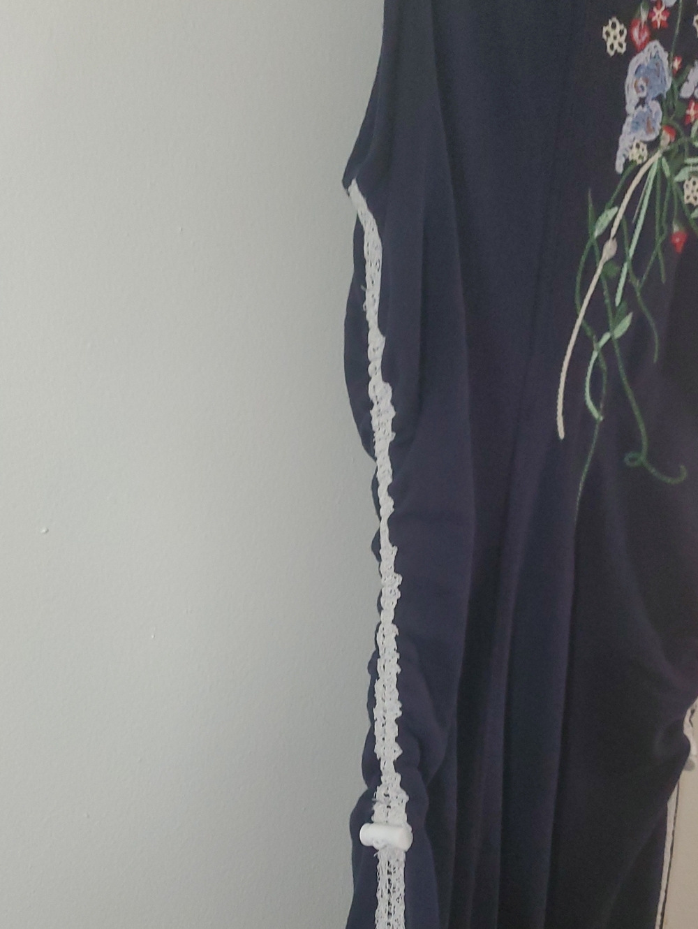 Anthropologie Daily Practice Sports Start Sleeveless Embroidered Midi Dress Sm - Picture 5 of 15